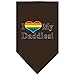 Mirage Pet Products I Heart my Daddies Screen Print Bandana Cocoa Large