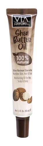 Via Natural 100% Natural Shea Butter Oil 1.5 Fl Oz (Pack of 