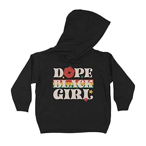 Dope Black Girl Kids Hoodie Sweatshirt Toddler 5T Black