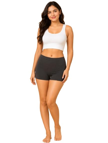 TRENZIA Women's High Coverage | Cotton Elastane | Stretch Mid Waist|Boy Shorts with Concealed Waistband and StayFresh Treatment-picture-55