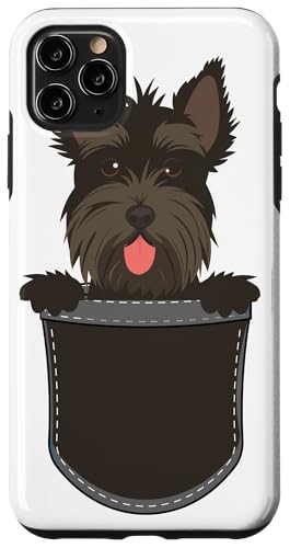 Scottish Terrier Peeking Face Pocket �X�}�z�P�[�X iPhone 11 Pro Max �p