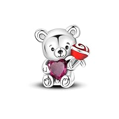 sweet rose bear charm