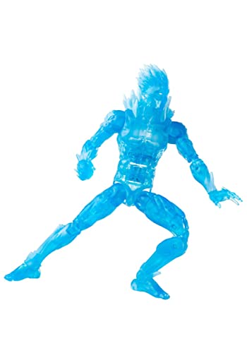Hasbro Marvel Legends Series 6-inch Scale Action Figure Toy Iceman, Premium Design, 1 Figure, 2 Accessories, and 2 Build-A-Figure Parts , Blue