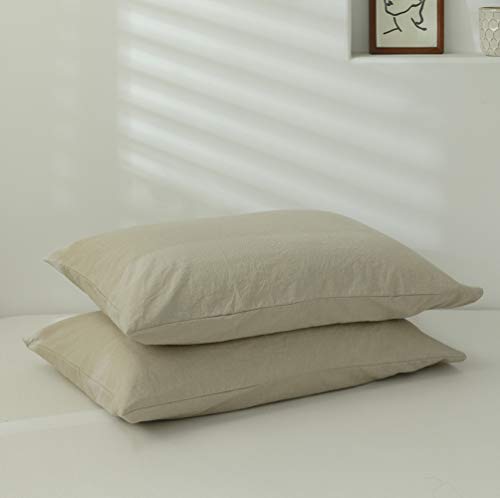 Beige Duvet Cover King Size - Washed Cotton Duvet Cover Set Solid Beige Color Bedding Set Super Soft Comforter Cover 3 Pieces With Zipper Closure, 1 Duvet Cover 104X90 Inches And 2 Pillow Shams #TOP5