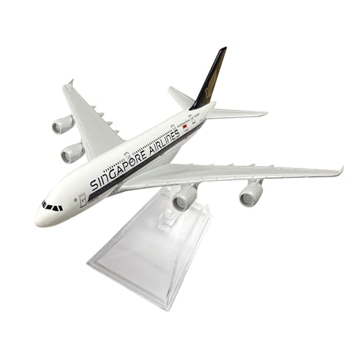 Modelo Singapur A380 escala 1:400 adorno de aviones para escritorio 4