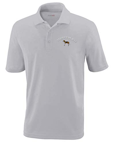 Speedy Pros Polo Performance Shirt American Foxhound Embroidery Design Polyester Golf Shirt for Men Platinum 2X Large Design Only
