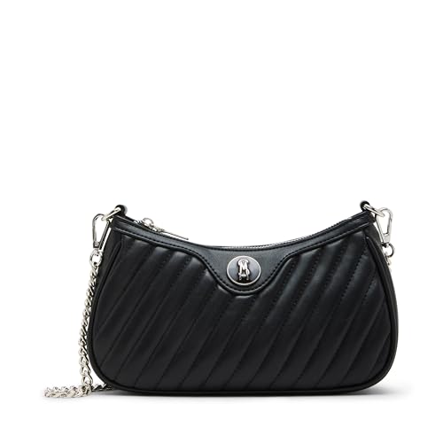 Steve Madden Bolsa transversal acolchoada Vickie, preta, Preto, One Size