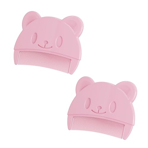2 Pcs Baby Comb Baby Cradle Cap Comb Baby Hair Brush Toddler Comb Toddler Hair Brush Newborn Hair Brush Cradle Cap Comb (Pink)