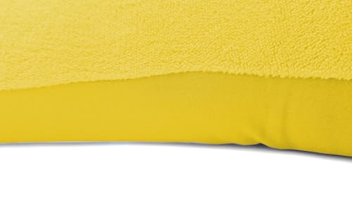 Tiga-Med 2 almohadas de media luna TIGA-Soft, 2 unidades, ergonómicas para el cuello, cojín de lactancia, con microperlas, funda lavable por separado a 40 °C (gris y amarillo luna) - imagen 3