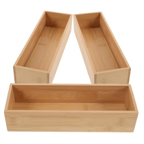 BESTYASH 3 piezas Organizador Madera Apilables Bandejas Multifuncionales para Cocina Baño Dormitorio Minimalista Moderno