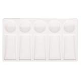 VanEnjoy 10 Wells White Rectangle Ceramic Artist Paint Palette,Porcelain Watercolor Palette,Ceramic Mixing Tray for Watercolor Gouache Painting, 7.6 inch