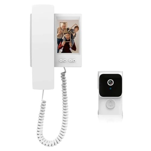 NEIQIUWING Videoportero inalámbrico con monitor, timbre de diálogo