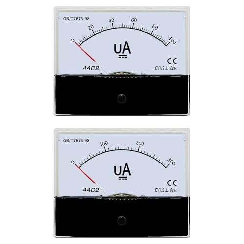 Ampèremètre à aiguille 44C2 pour courant continu format 80x100mm 500 µA