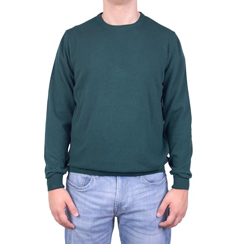 Col rond homme manches longues en cachemire soie pour un style chic au bureau