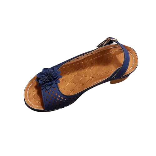 Sandales bleu marine pour femme en 39.5 EU au style décontracté
