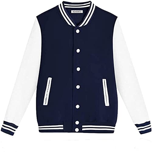 Koverify Solid unisex Varsity Jacket For men and Women/Baseball Jacket/University Jacket