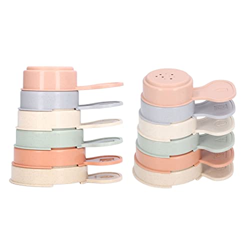 Boloramo Stacking Cup, Interactive Portable Abs Porous Bottom Educational Toy Bath Stacking Cup For Beach For Home Bathroom #TOP1