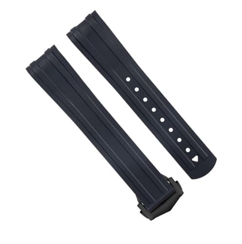 Bracelet caoutchouc fluoré Omega Seamaster 300 noir incurvé