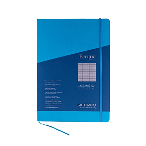 Carnet A4 Graphique Fabriano Ecoqua Plus Turquoise pour notes de bureau