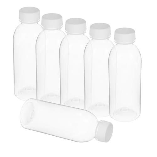 OUNONA 500ml�e�ʂ�PET���ۊǗp��y�b�g�{�g��6�Z�b�g �W�t���X�N�����[�L���b�v�����ǍD �����ۑ���W���[�X�p�ɍœK ���F�g���₷���f�U�C�� �����_���J���[