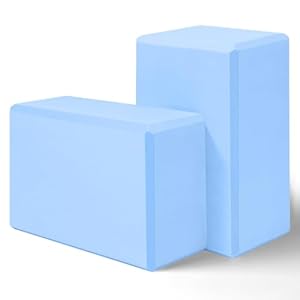 Yoga Block, Yoga Blocks 2 Pack, Sturdy Yoga Foam Blocks, High Density & Non Slip Dance Blocks for Stretching and Toning, Fitness Accessories for Stability & Balance
