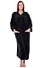Alexander Del Rossa Womens Fleece Robe, Soft Zip-Front Bathrobe, Small Medium Black (A0300BLKMD)