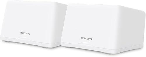 MERCUSYS WiFi 7 Mesh BE9300Mbps Tri-Bande Halo H47BE(2-Pack), Couverture jusqu'à 550 m², Connecter jusqu'à 200 Appareils, 3 Ports 2.5G, Canaux 320 MHz, Easy App Control - 1