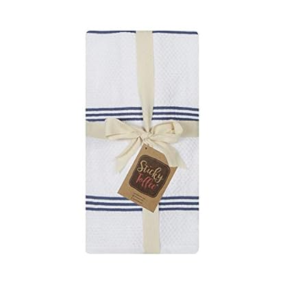 Sticky Toffee Geschirrtücher aus 100% Baumwolle, Frottee, 9 Stück, Küchentücher, 40,6 x 71 cm, blau, weich, saugfähig, für Restaurant, Bar, Glas, Küchentücher – Bild 6
