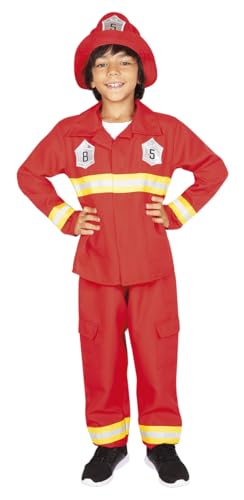 Rubies DISFRAZ BOMBERO INFANTIL para niño, para niña, talla XXS, Camisa, pantalon, sombrero, para Carnaval, Navidad, Fiestas y Cosplay