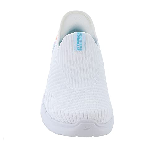 Skechers Skechers Women's Sneaker, White Textile Turquoise Trim, 7