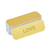 DICOSMETIC 40 Stück Namensschild Briefkasten Aluminium Klingelschild 2.5x7.6cm Selbstklebend Briefkastenschild Goldene Türschild Lasergravur Namensschild Rahmen