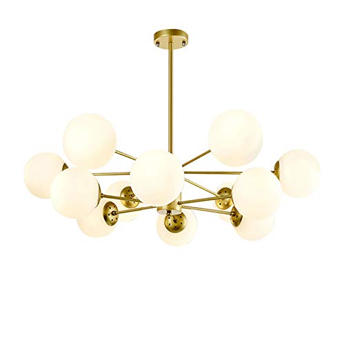 Chandelier or salon contemporain avec suspension mid-century LiChA 16 lumières chic