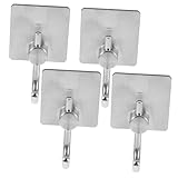 Photo Gallery dikaca 4 pezzi ganci adesivi in acciaio inossidabile appendini da parete autoadesivi per bagno e cucina ganci resistenti per asciugamani chiavi e facili da installare forare Photo Gallery dikaca 4 pezzi ganci adesivi in acciaio inossidabile appendini da parete autoadesivi per bagno e cucina ganci resistenti per asciugamani chiavi e facili da installare forare