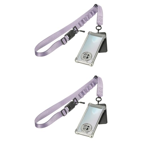 Cordon universel pour téléphone portable PATIKIL en polyester violet avec boucle magnétique x2