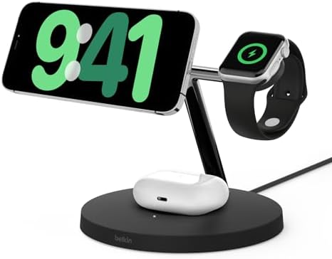 Belkin BoostCharge Pro kabelloses 3-in-1-Ladegerät mit Qi2 für 