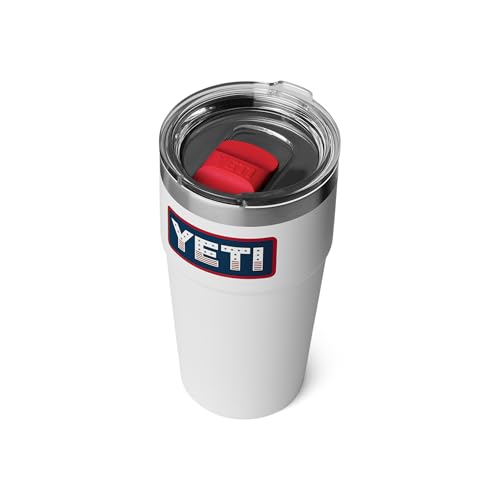 Image of YETI Rambler 20 oz Stackable Tumbler, Stainless Steel, Vacuum Insulated with MagSlider Lid
