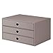 Produktbild Rössler 1524452493 - S.O.H.O. 3er Schubladenbox für DIN A4, mit Griffloch, taupe, 1 Stück