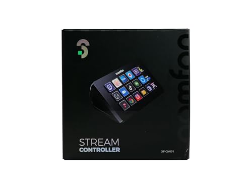 Stream Deck Visual Keyboard with 15 LCD Keys – Customizable Live Content Creation Controller for Windows, macOS, Android, iOS (Black)