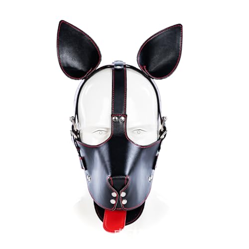 Hundemasken für Männer Puppy Mask Pferdemaske Latex Maske für Frauen Hundemaske The Dog Face Hundekostüm Erwachsene Dog Ears Pferd Maske Petplay Hunde Maske Furry Head Puppy Maske Fetisch Maske