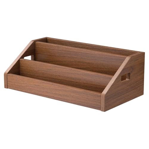 Genérico Organizador DVD - Estuche Portátil En Madera De Niveles Con Asa Que Ahorra Espacio | Soporte para DVD,para interior, hogar, dormitorio, escritorio, oficina, salón, residencia y apartamento