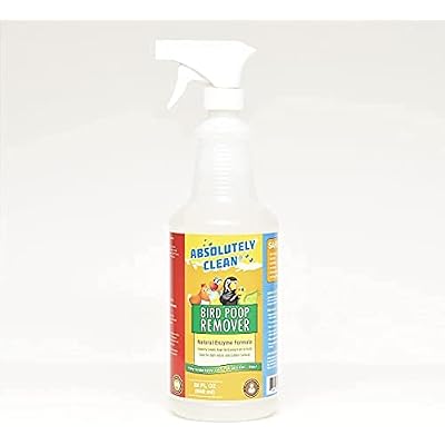 Absolutely Clean Amazing Bird Poop Remover - Just Spray/Wipe - Safely & Easily Removes Bird Messes - Use Indoor/Outdoor - Made in The USA