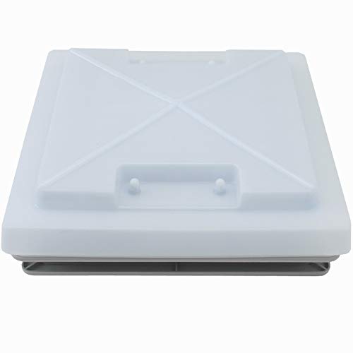 pro-Styling Dachluke Dachfenster Dachhaube 28x28 Wohnwagen Wohnmobil Caravan grau, aufklappbares Insektenschutzgitter, Milchglashaube, UV-beständig