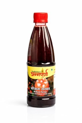 Image of Gondhalekar's अन्नपुर्णा Kokam Syrup- 500 ml | Natural Summer Cooler | Refreshing Kokum Drink Concentrate | Traditional Ayurvedic Beverage | No Artificial Colours | Helps Beat Heat & Aids Digestion