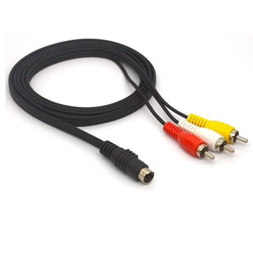 REY S-Video 9 Pin SVIDEO Male to 3RCA AV Male Adapter Cable 1.4 m