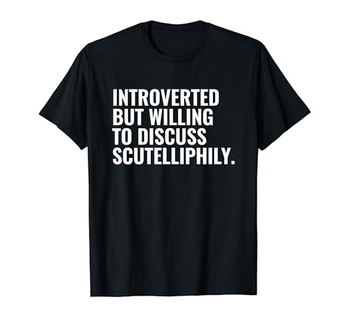 Introverted Scutelliphily Funny Introvert Badge Collecting T-Shirt