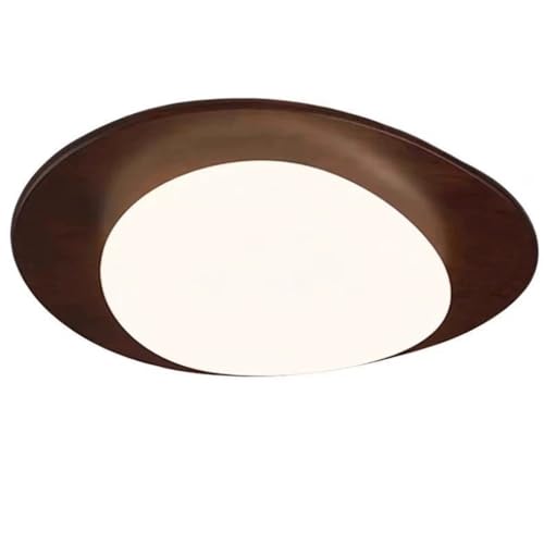 Plafonnier rétro bois de noyer 30cm contre la fatigue visuelle