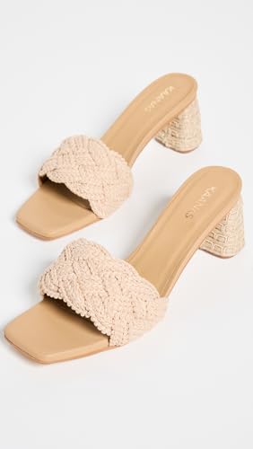 KAANAS Women's Calliope Chunky Braided Jute-Wrapped Heels4