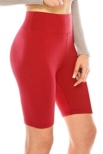 Image of ALWAYS Women's High Waist Bike Shorts - Athletic Workout Tummy Control Stretch Running Yoga Pants