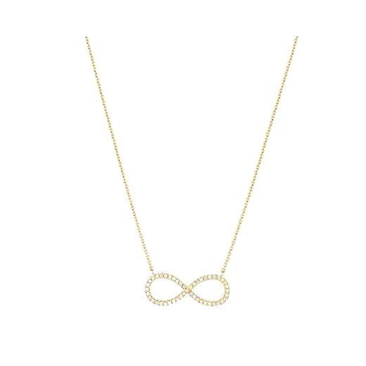 Colar Infinito Folheado Banhado Dourado Gargantilha Feminina Presente