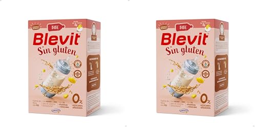 Blevit Bibe Sin gluten | 500g | Papilla para Bebé desde los 4 Meses con 95% de Cereales - 14 Vitaminas y Minerales (Paquete de 2)